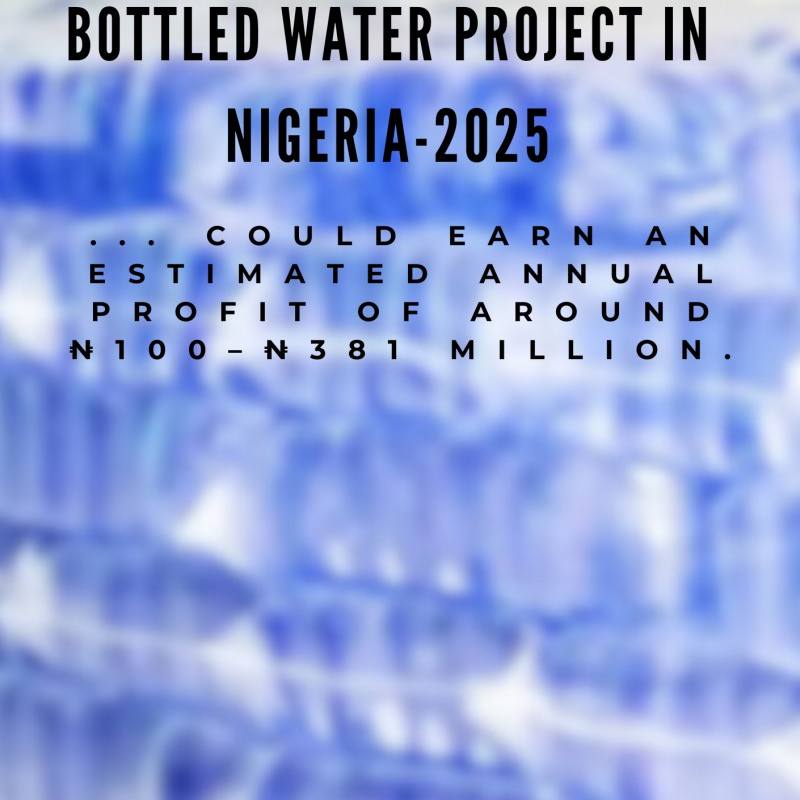 Buy Feasibility Study for a Medium-Scale Sachet and Bottled Water Project in Nigeria-2026 by Sosthenes Ugochukwu on Selar