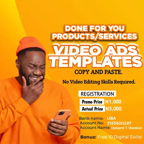 DONE FOR YOU PRODUCTS/SERVICES VIDEO ADS TEMPLATES