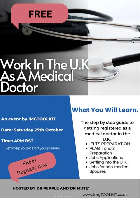 FREE Webinar on HOW TO WORK AS A DOCTOR IN UK