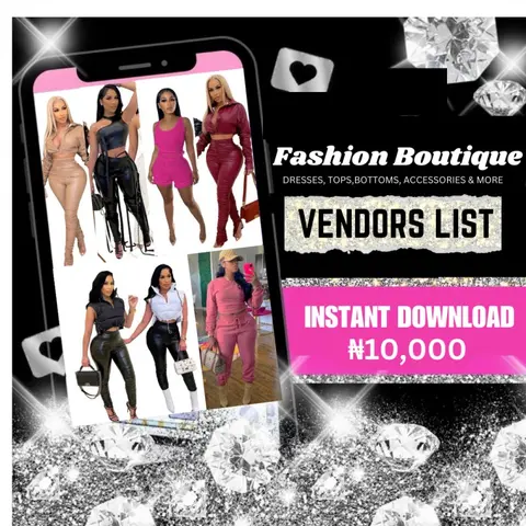 Fashion Clothing Vendors List