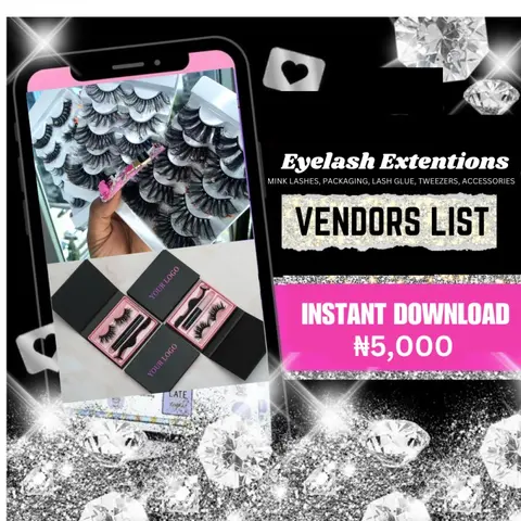 Lash Vendors List (Instantly Emailed)