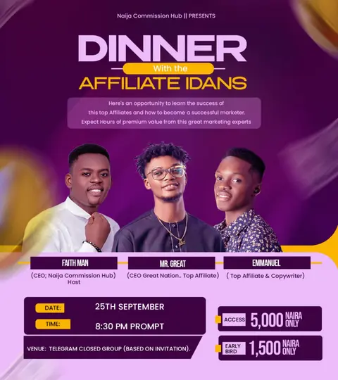 DINNER WITH THE AFFILIATE IDANS