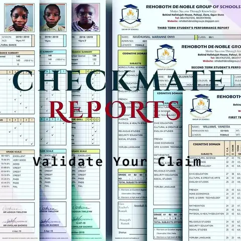 CHECKMATE EXCEL SCHOOL (TYPE 1 REPORT INTERFACE)