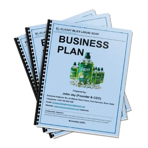 Liquid Soap Business Plan Template