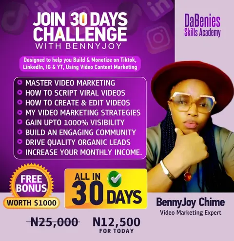 30Days Challenge with BennyJoy