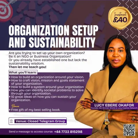 ORGANIZATION SETUP & SUSTAINABILITY