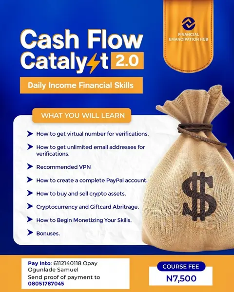 Cash Flow Catalyst 2.0 (Daily Income Financial Skills) PayPal Creation Skill....