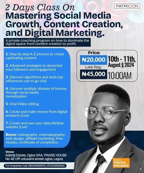Master social media growth, content creation and digital marketing