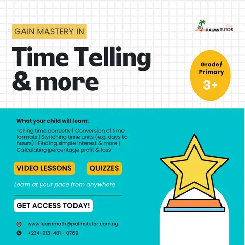 Time telling and more (GRADE /PRY 3+)