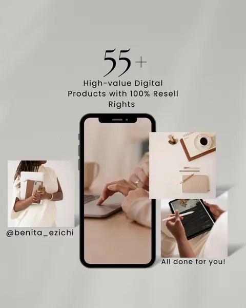 55+ High-Value Digital Products with 100% Resell Rights