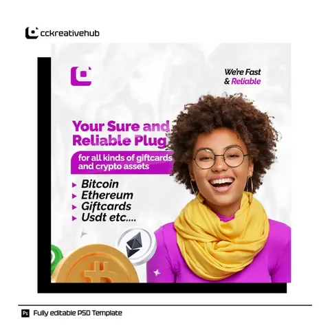 Crypto flyer template