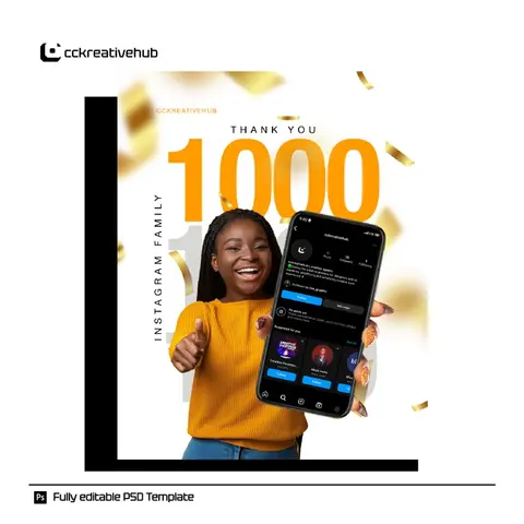 Intagram followers flyer template