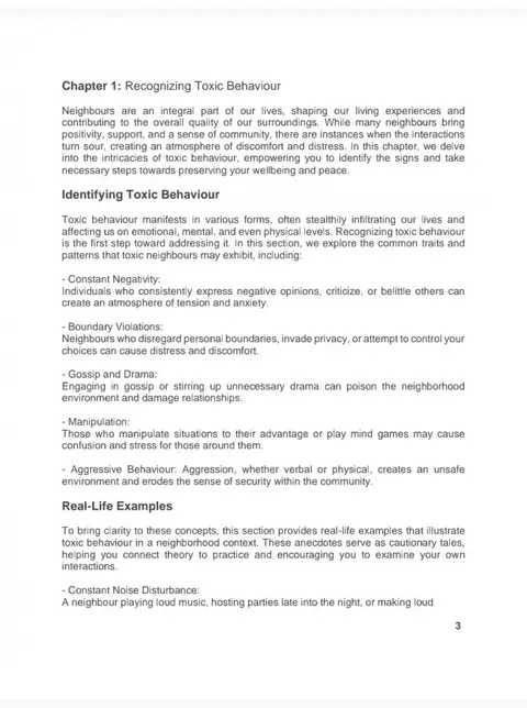 Dealing with Toxic Neighbours
