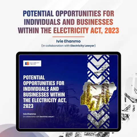 NAVIGATING THE NIGERIA ELECTRICITY ACT, 2023: POTENTIAL OPPORTUNITIES FOR INDIVIDUALS AND BUSINESSES WITHIN THE ELECTRICITY ACT