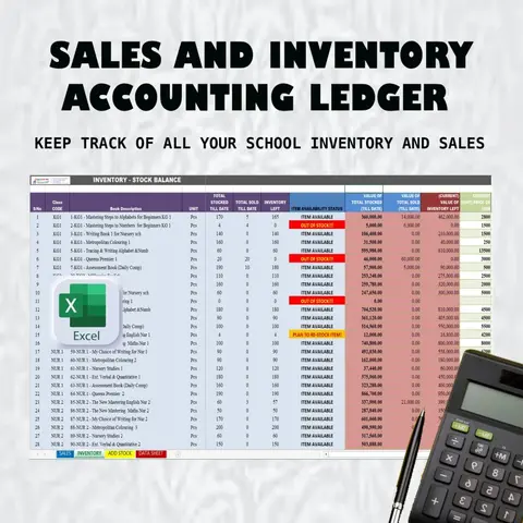INVENTORY AND SALES LEDGER TEMPLATE