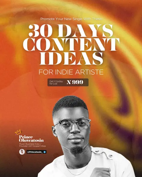 30 Days Content Ideas For Indie Artiste
