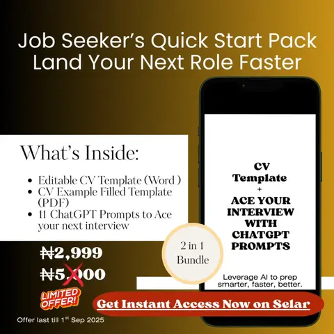 CV Template + ACE YOUR INTERVIEW WITH CHATGPT PROMPTS