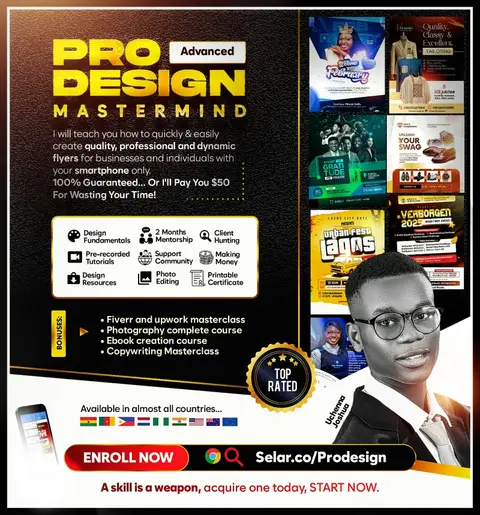 PRODESIGN MASTER MIND π ( Intensive 4-5 weeks professional Smartphone graphic design course for beginners)