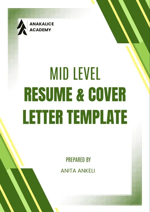 Mid Level Resume & Cover Letter Template Kit