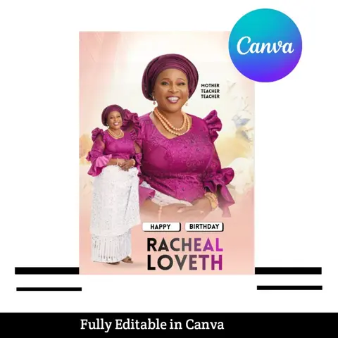 Editable birthday flyer