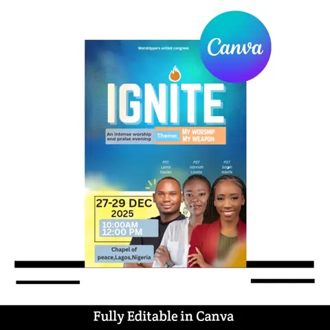 Ignite church flyer