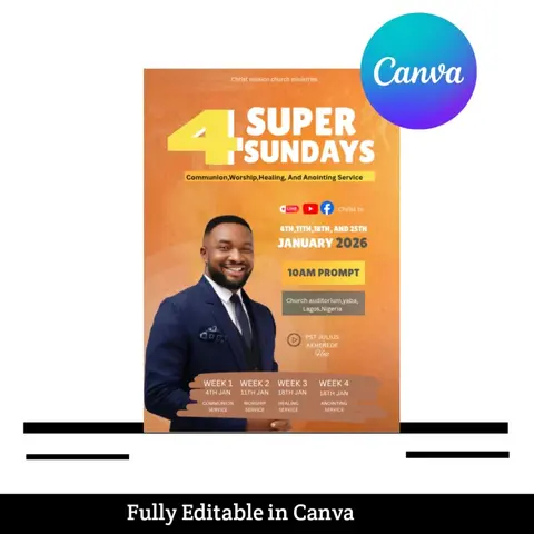 Super Sunday church flyer