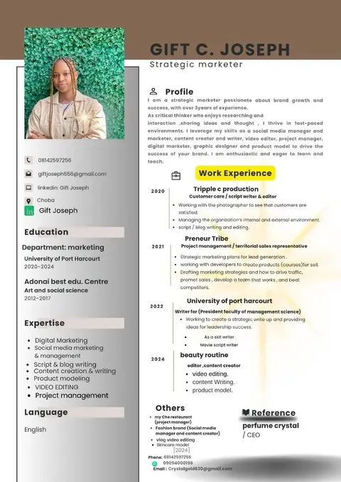 Resume/cv writing and cover letter