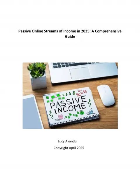 Passive Online Streams of Income in 2025