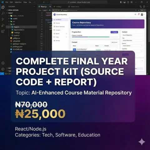 Complete Final Year Project Kit: AI-Enhanced Course Repository (React/Node.js)