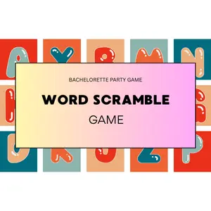 Bachelorette Party Games - Word Scramble Game