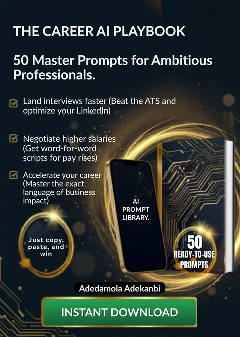 THE CAREER AI PLAYBOOK  50 Master Prompts for Ambitious Professionals.