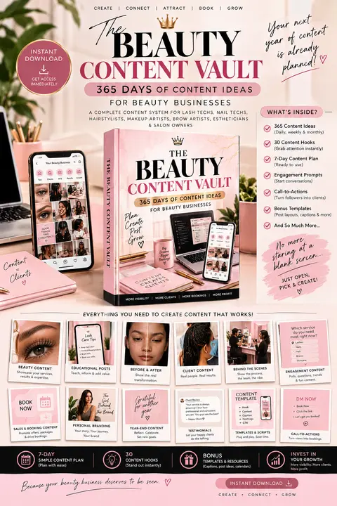The beauty business vault ( 365 days of content ideas)