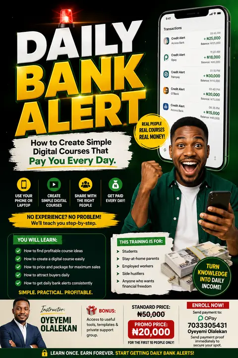 DAILY BANK ALERT: How to Create Simple Digital Courses That Pay You Every Day