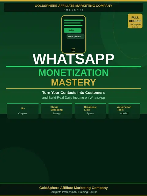 WHATSAPP MONETIZATION MASTERY  COURSE
