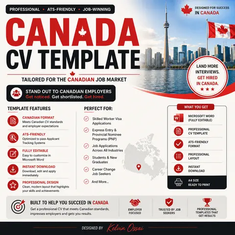 Canada Resume Template for International Job Seekers 🇨🇦