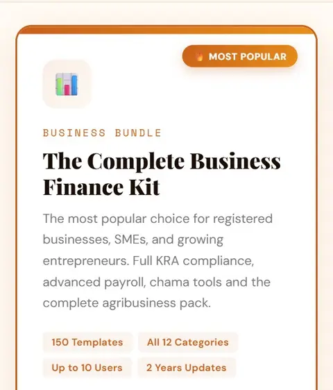 SpreadsheetsKE Business Bundle — All 14 Templates + Team Licence
