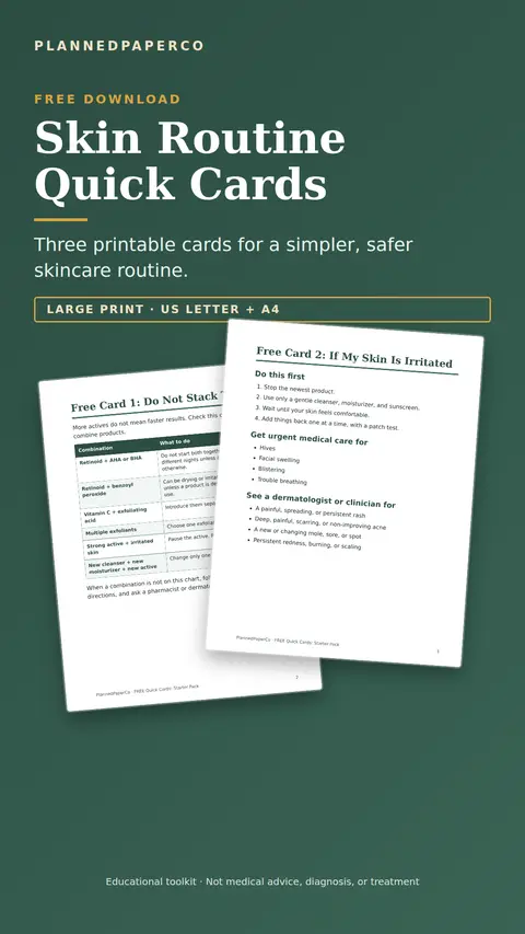 FREE Skin Routine Quick Cards: Starter Pack