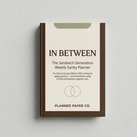 sandwich generation weekly planner PDF · caregiver planner for aging parents and kids · dual caregiver weekly organiser printable