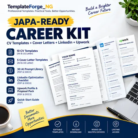 Japa-Ready Career Kit: CV, LinkedIn & Upwork Templates