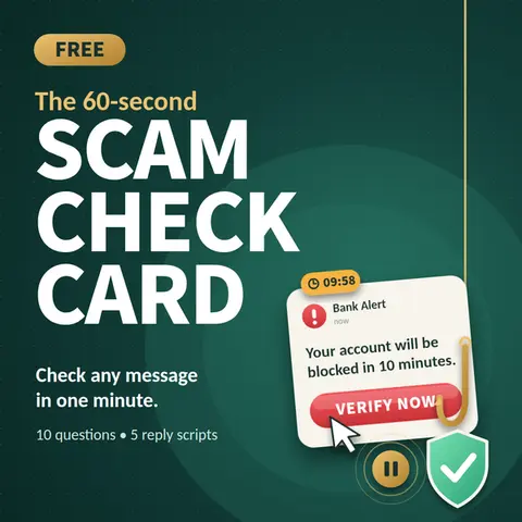 The 60-Second Scam Check Card (Free)