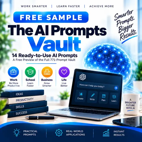 The AI Prompts Vault — Free Sample (14 Ready-to-Use AI Prompts)