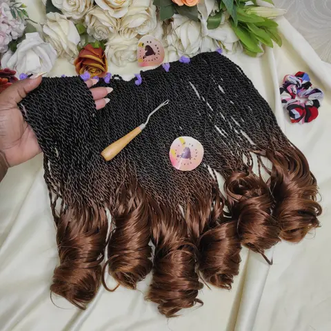 SILKY FRENCH CURL CROCHET TWISTS | Full Head: 6 packs (210-240 strands)