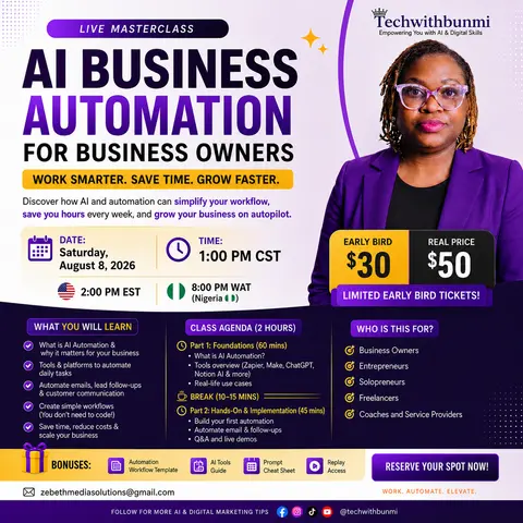 AI Business Automation Masterclass for Business Owners