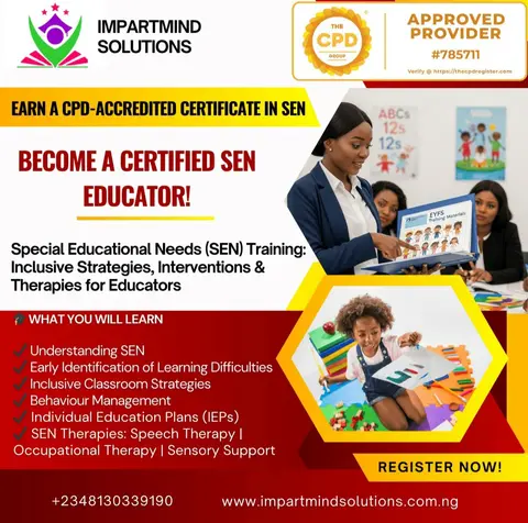 🎓CPD-ACCREDITED SPECIAL EDUCATIONAL NEEDS (SEN) TRAINING
