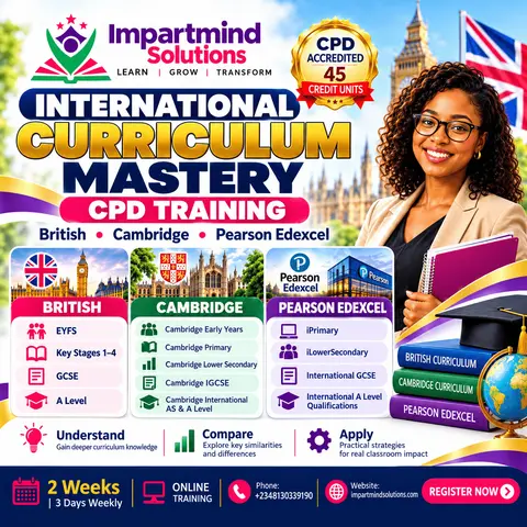 International Curriculum Mastery - British - Cambridge - Pearson Edexcel
