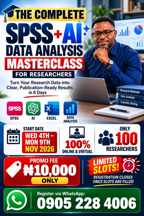 THE COMPLETE SPSS + AI DATA ANALYSIS MASTERCLASS