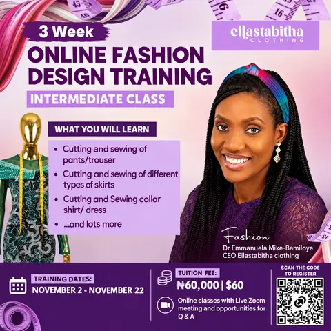Ellastabitha Fashion Academy for Intermediate Class
