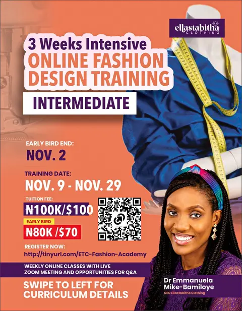 Ellastabitha Online Fashion Academy for Intermediate class