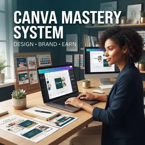 Learn Canva, Create Professional Designs & Turn Your Design Skills Into Income