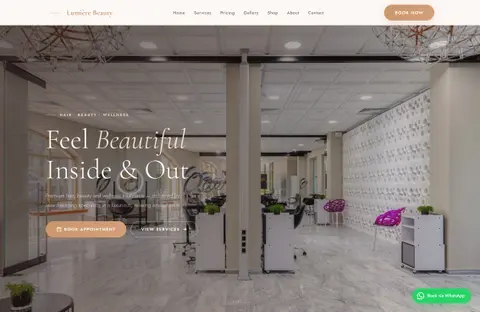 Lumière Beauty — Premium Salon & Beauty PHP Website Template